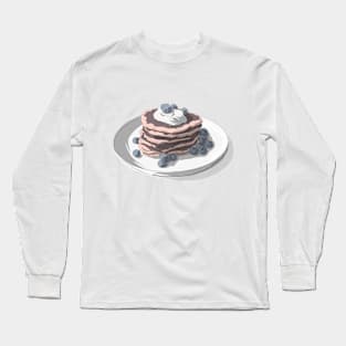 Pancakes with blueberries Long Sleeve T-Shirt